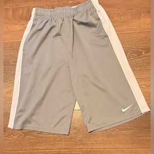 Nike Athletic Gray and White Kids Shorts